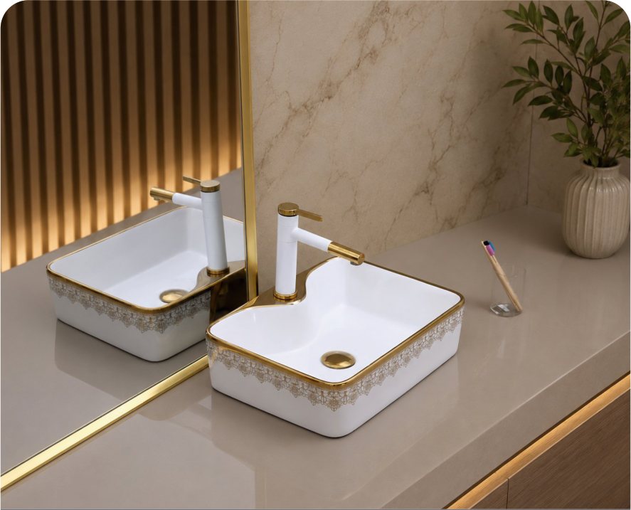 RECTA-2008 table-top wash basin from the Recta series