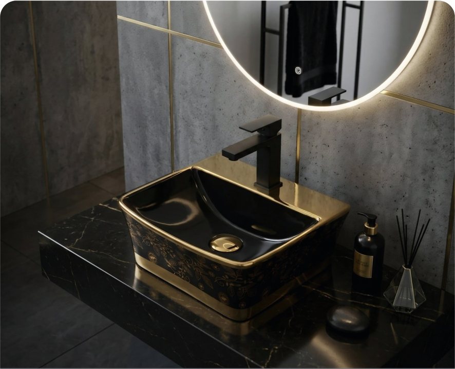 ROCK-2021-B table-top wash basin from the Rock series