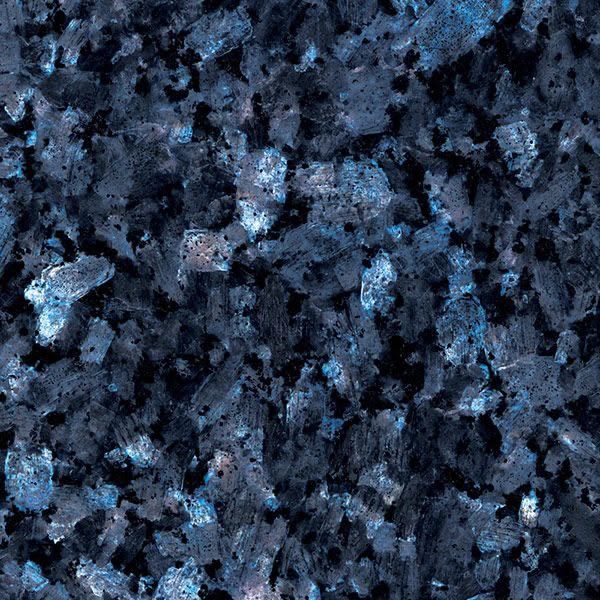 Dark granite with iridescent blue crystal patches