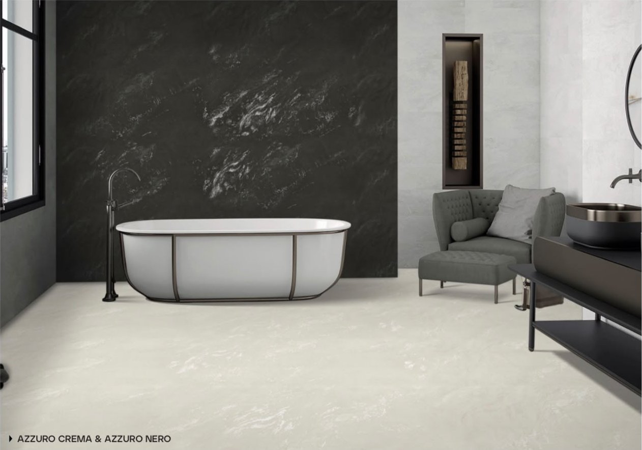 Azzuro Crema in a catalogue room scene